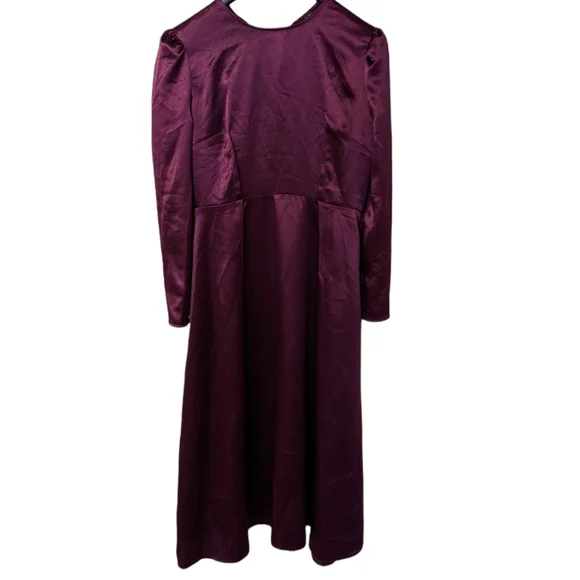 Topshop Satin Tie Back Midi Dress Size 10 - Picture 2 of 12